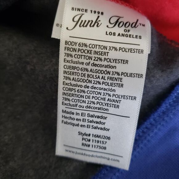 NEW!! Junk Food Mens SIZE XL Hoodie N Y Giants Pullover NFL Sweatshirt Blue Gray - Picture 7 of 12